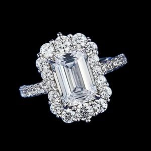 Diamond Emerald Cut Gorgeous Ring Size 6